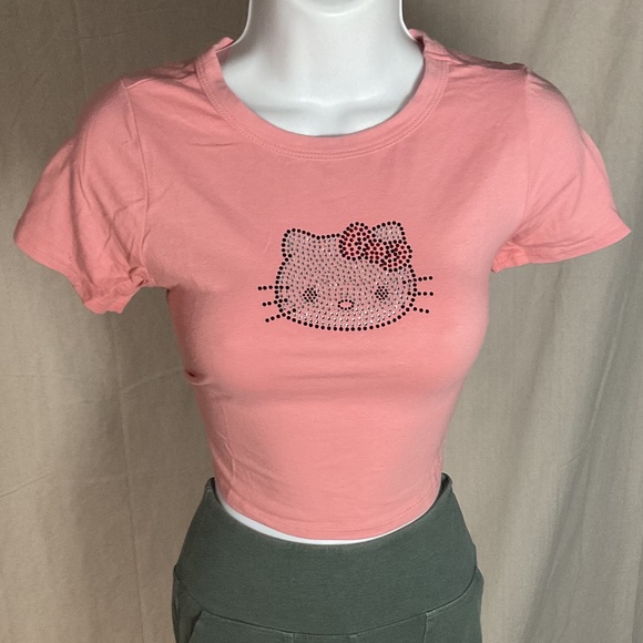 Hello Kitty Bling Crop Top - Picture 1 of 6